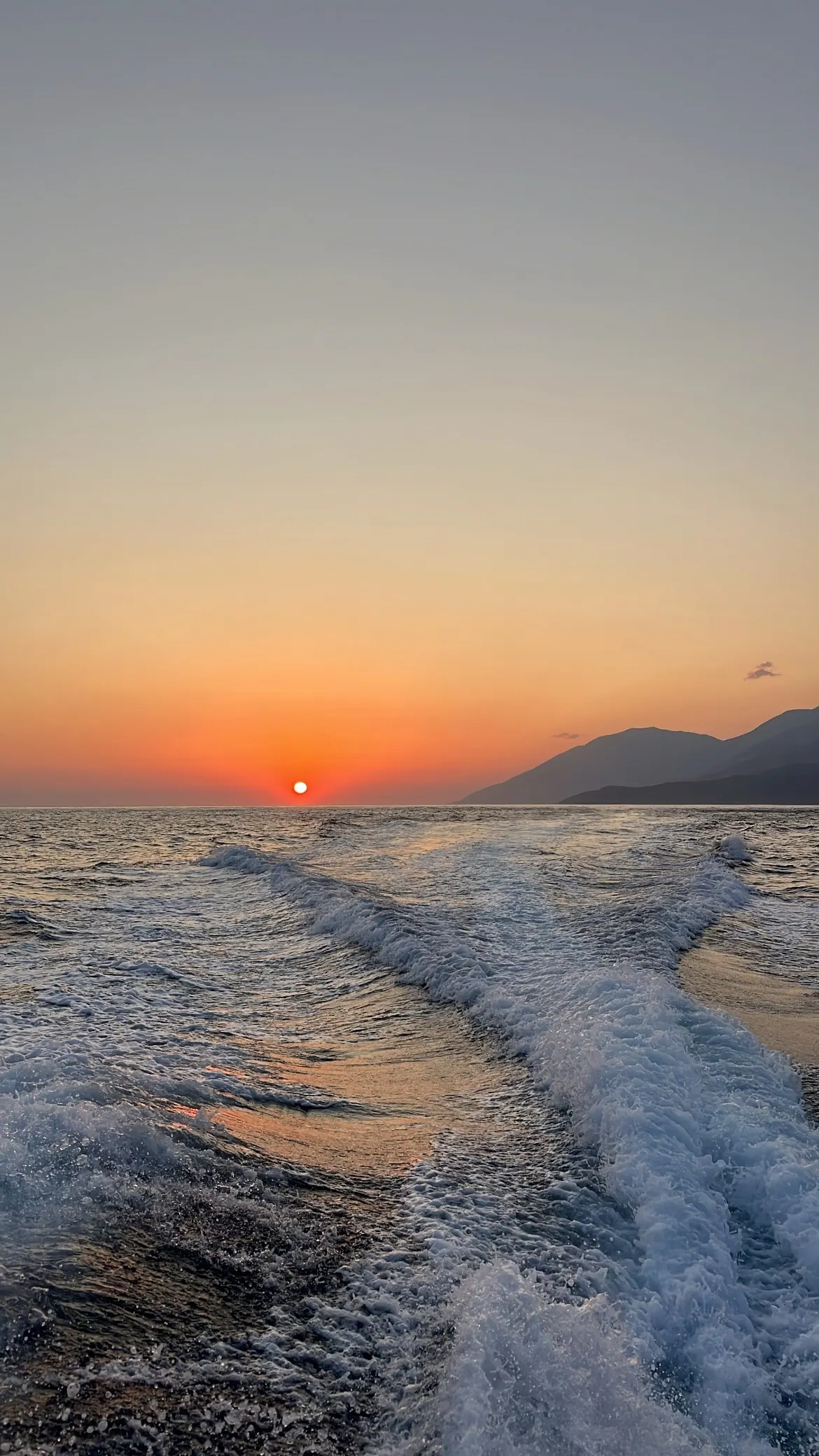 Sunset cruise from the boat